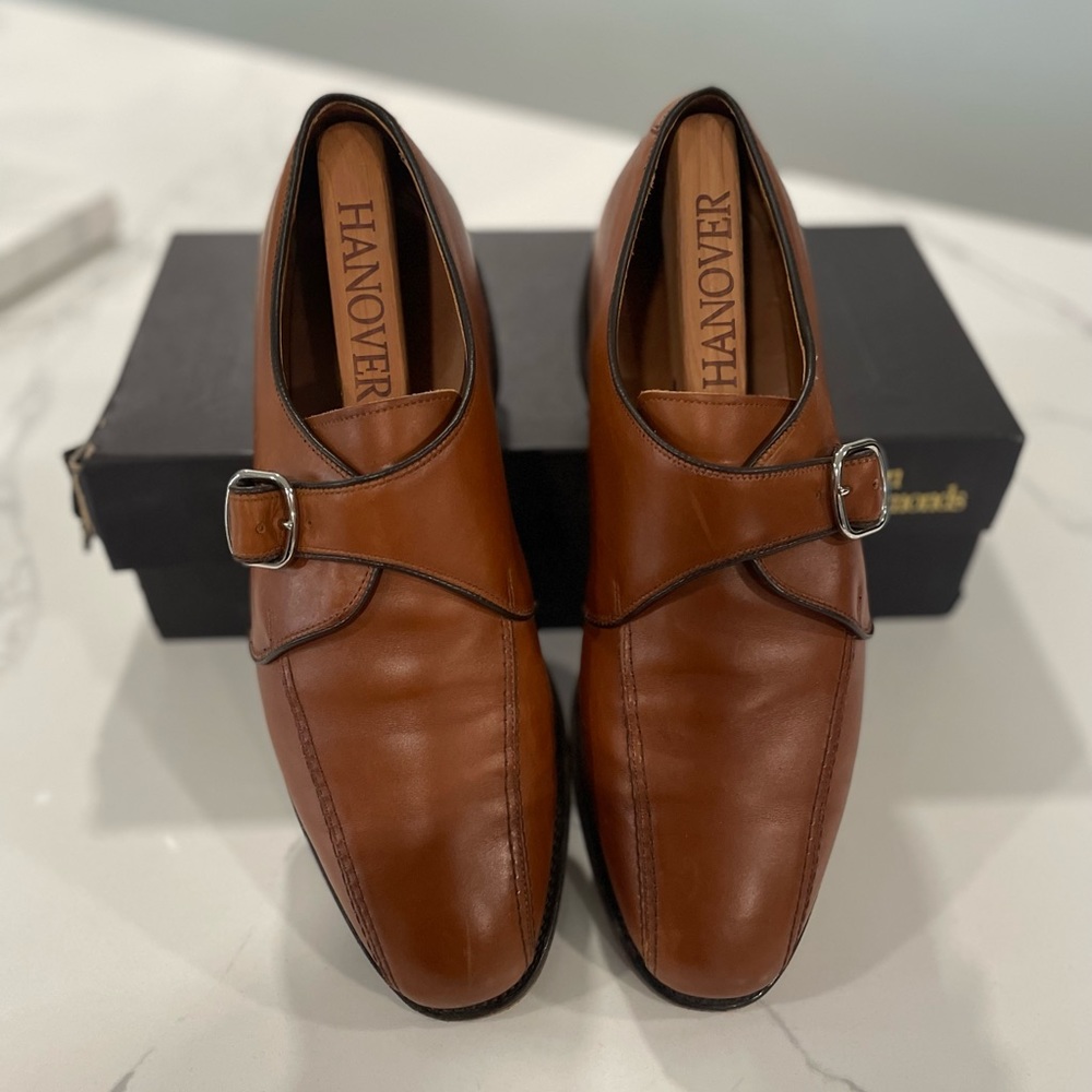 Allen Edmonds Shoes Brown  Leather Slip Ons Oxford Mens Size 11 1/2 D
